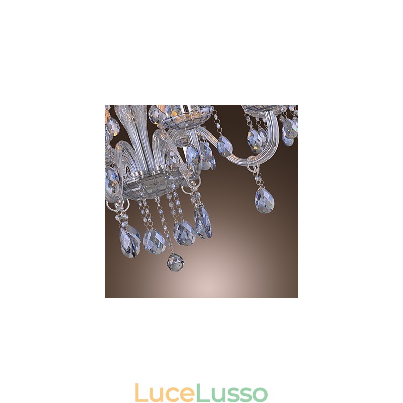 Lampadario in vetro elettroplaccato in cristallo classico tradizionale