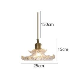 Lampada a sospensione in vetro in stile giapponese Lampada a sospensione in vetro di loto