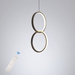 Lampada a sospensione minimalista a doppio anello