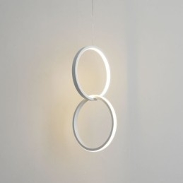 Lampada a sospensione minimalista a doppio anello