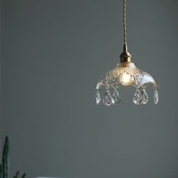 Lampada a sospensione moderna minimalista in vetro a luce singola