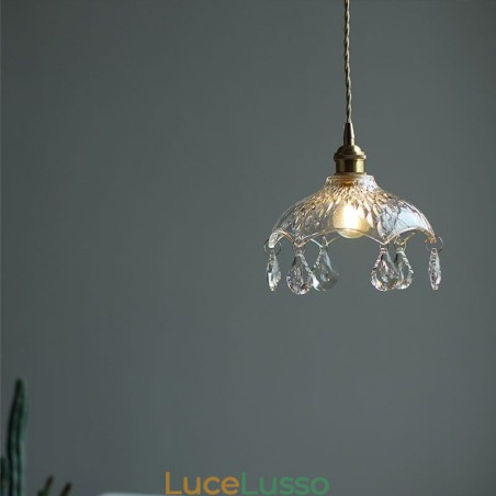 Lampada a sospensione moderna minimalista in vetro a luce singola Lampada a sospensione moderna minimalista in vetro a luce singola