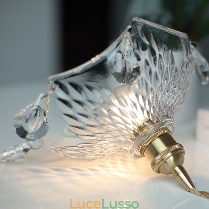 Lampada a sospensione moderna minimalista in vetro a luce singola