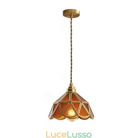 Lampada a sospensione in vetro retrò Lampada da soffitto in vetro in stile giapponese Lampada a sospensione in vetro retrò Lampada da soffitto in vetro in stile giapponese