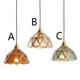 Lampada a sospensione in vetro retrò Lampada da soffitto in vetro in stile giapponese