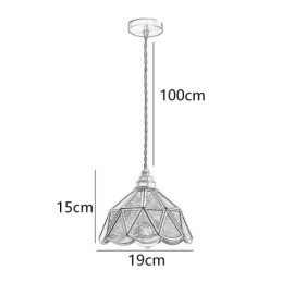 Lampada a sospensione in vetro retrò Lampada da soffitto in vetro in stile giapponese