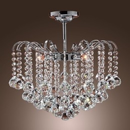 Lampadario moderno contemporaneo in metallo dipinto in cristallo