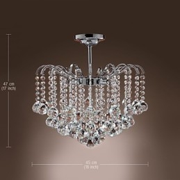 Lampadario moderno contemporaneo in metallo dipinto in cristallo