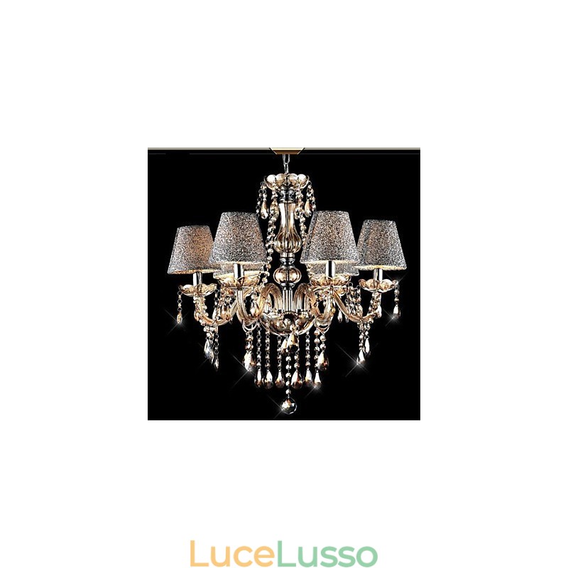 Lampadario in vetro elettroplaccato in cristallo classico contemporaneo moderno vintage