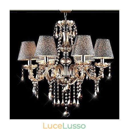 Lampadario in vetro elettroplaccato in cristallo classico contemporaneo moderno vintage Lampadario in vetro elettroplaccato in cristallo classico contemporaneo moderno vintage
