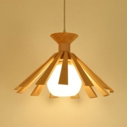 Lampada a sospensione in legno in stile semplice