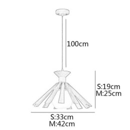 Lampada a sospensione in legno in stile semplice