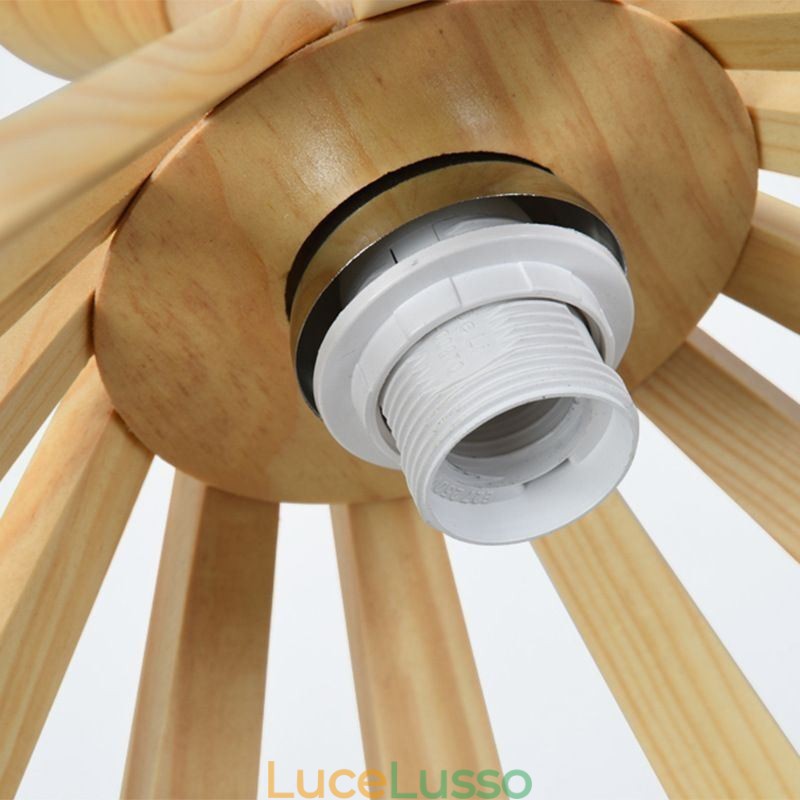 Lampada a sospensione in legno in stile semplice