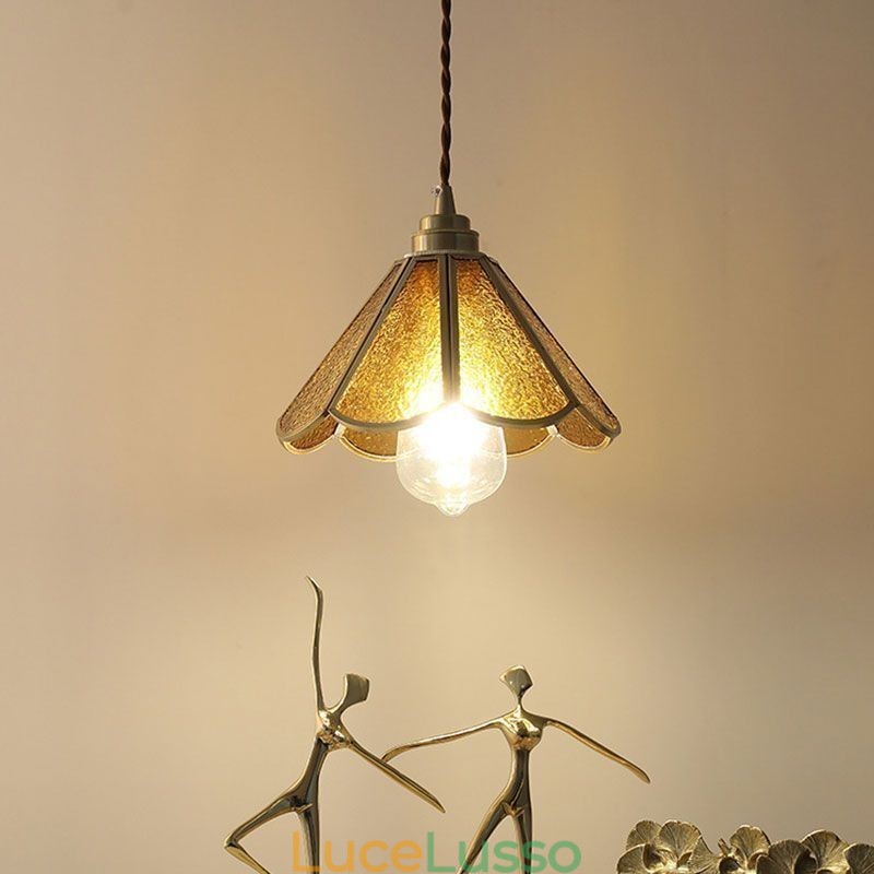 Mini lampada a sospensione in vetro, moderna lampada da soffitto in vetro semplice