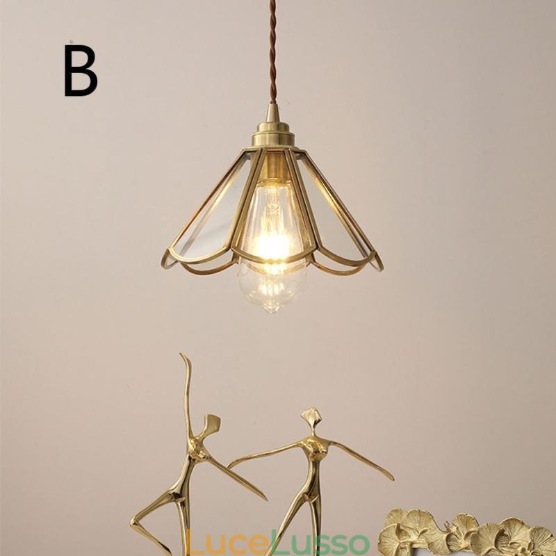 Mini lampada a sospensione in vetro, moderna lampada da soffitto in vetro semplice