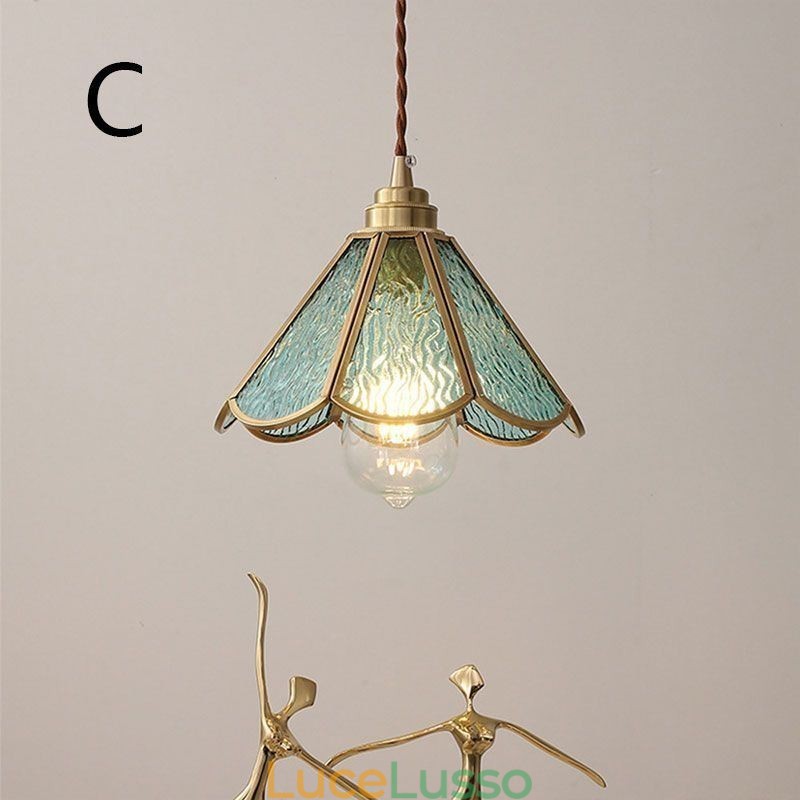 Mini lampada a sospensione in vetro, moderna lampada da soffitto in vetro semplice
