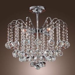 Lampadario moderno contemporaneo in metallo dipinto in cristallo