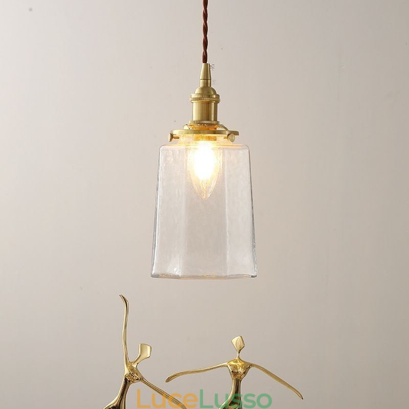 Lampada a sospensione moderna minimalista in vetro Lampada da soffitto decorativa