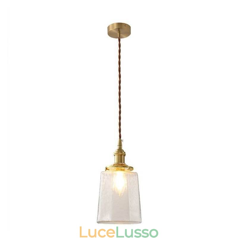 Lampada a sospensione moderna minimalista in vetro Lampada da soffitto decorativa