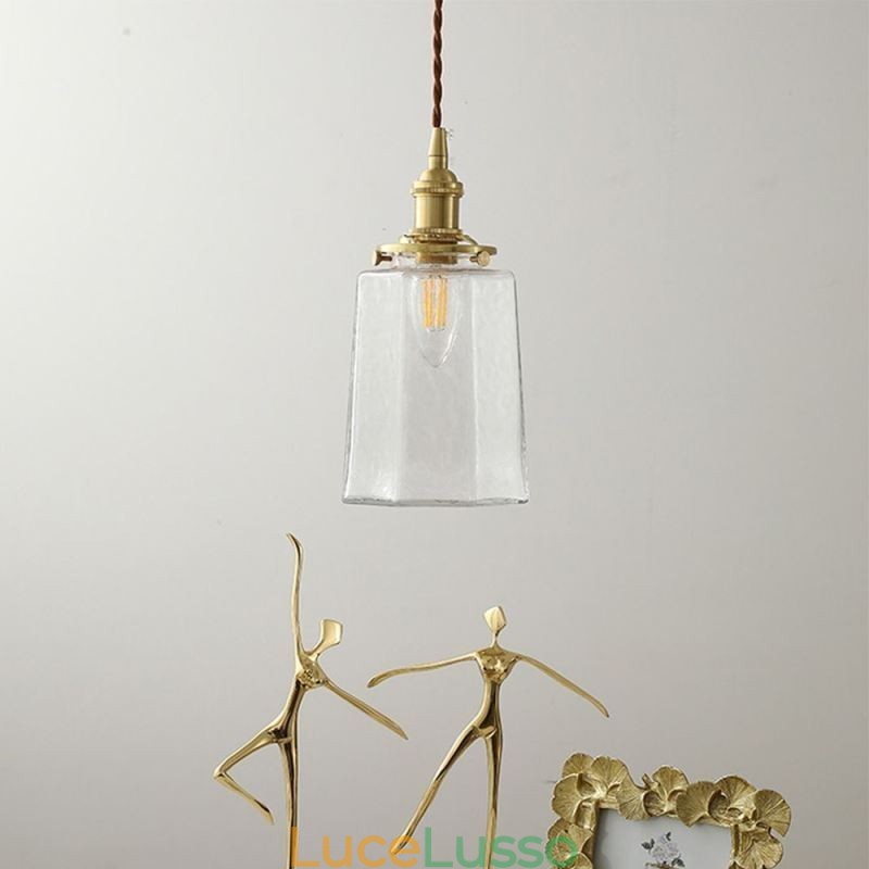 Lampada a sospensione moderna minimalista in vetro Lampada da soffitto decorativa