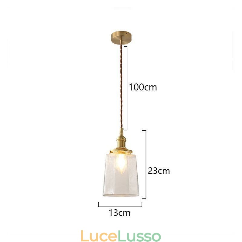 Lampada a sospensione moderna minimalista in vetro Lampada da soffitto decorativa