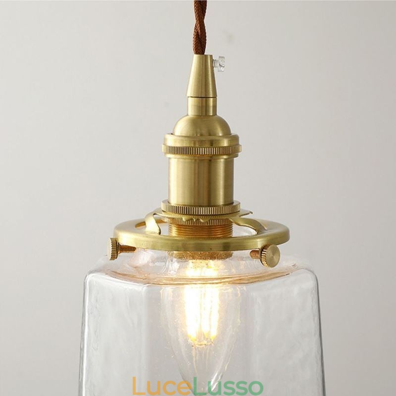 Lampada a sospensione moderna minimalista in vetro Lampada da soffitto decorativa