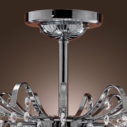 Lampadario moderno contemporaneo in metallo dipinto in cristallo
