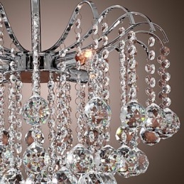 Lampadario moderno contemporaneo in metallo dipinto in cristallo
