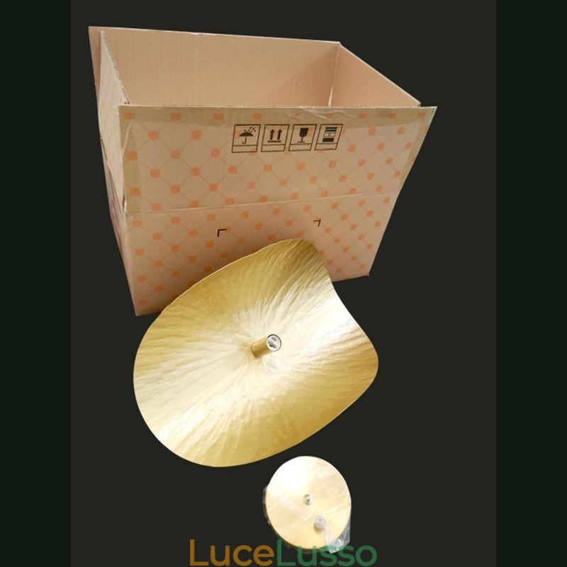 Lampada a sospensione in ottone, moderna e minimalista, lampada da soffitto a forma di foglia di loto