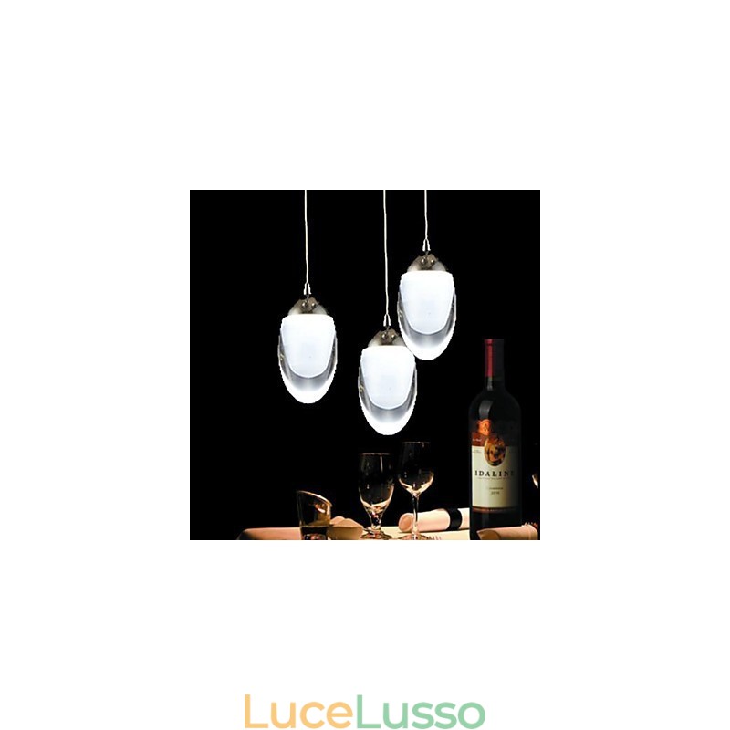 Lampadario moderno contemporaneo tradizionale classico country in vetro cromato