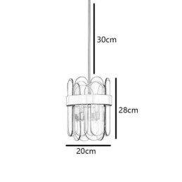 Moderna illuminazione a sospensione in vetro