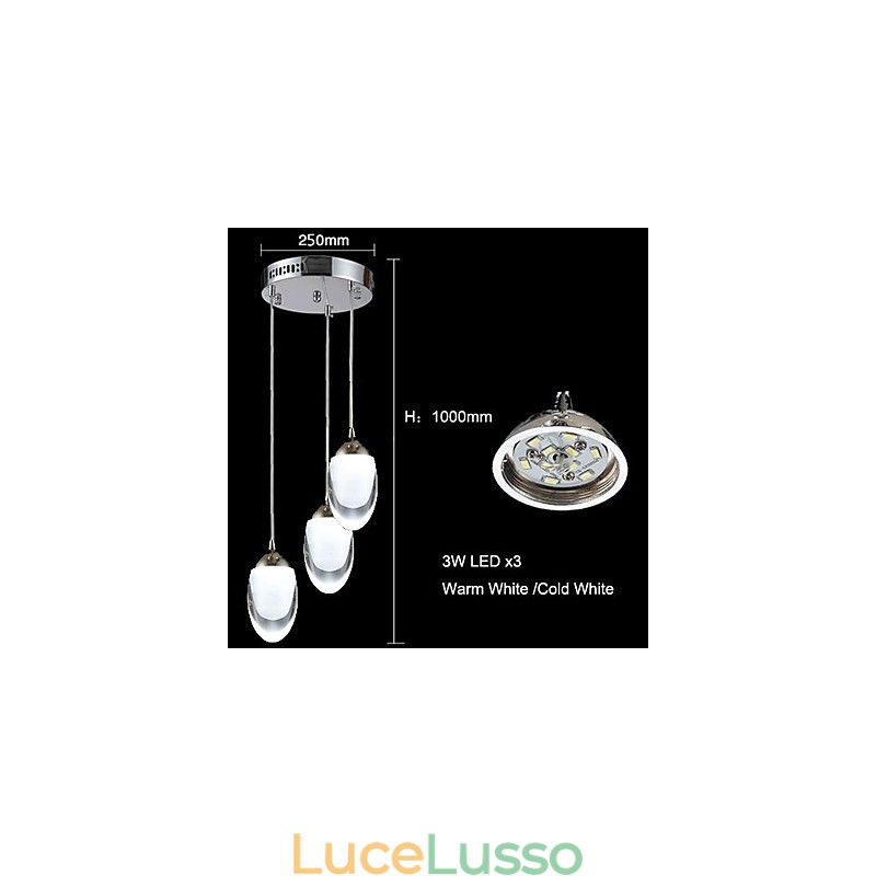 Lampadario moderno contemporaneo tradizionale classico country in vetro cromato