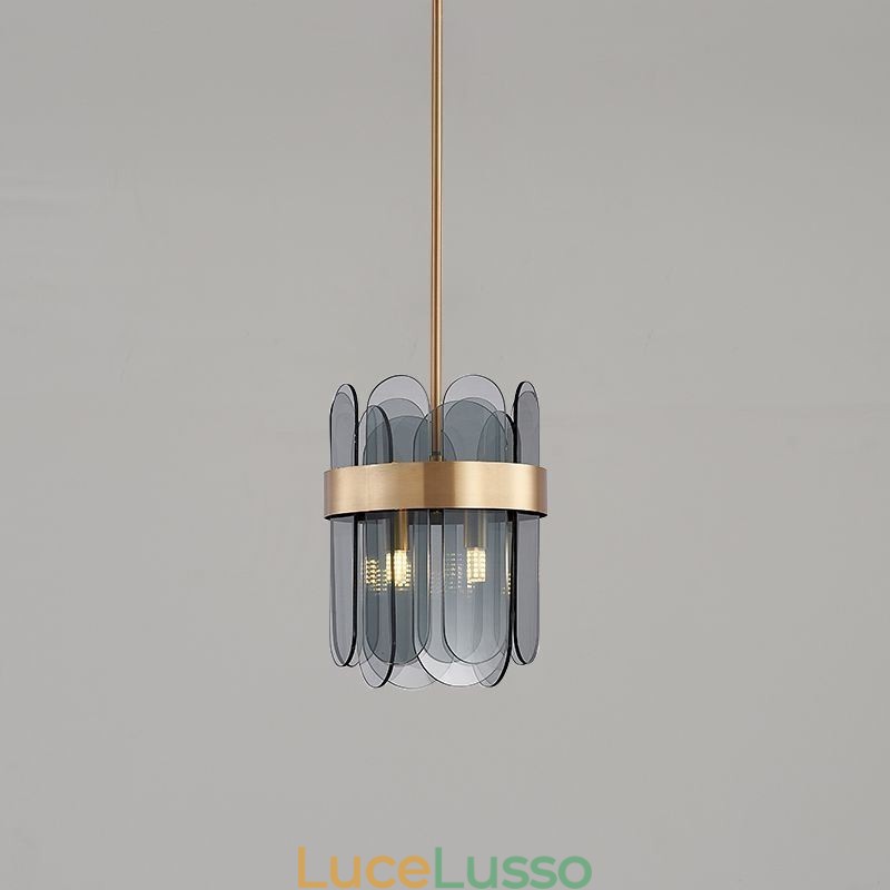 Moderna illuminazione a sospensione in vetro