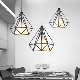 Lampada a sospensione a forma di diamante, lampada decorativa moderna e minimalista