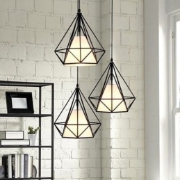 Lampada a sospensione a forma di diamante, lampada decorativa moderna e minimalista