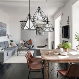 Lampada a sospensione a forma di diamante, lampada decorativa moderna e minimalista