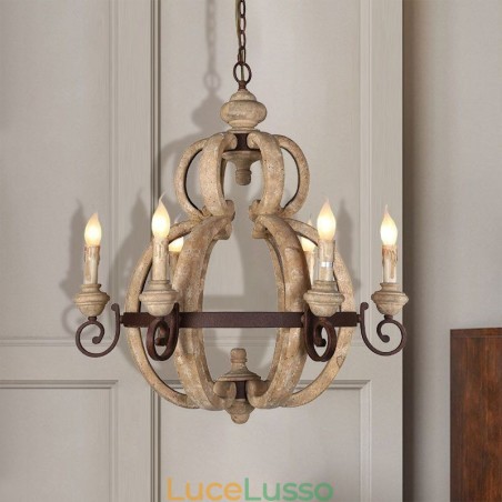 Lampada a sospensione in legno Lampada da soffitto retrò nordica Lampada a sospensione in legno Lampada da soffitto retrò nordica
