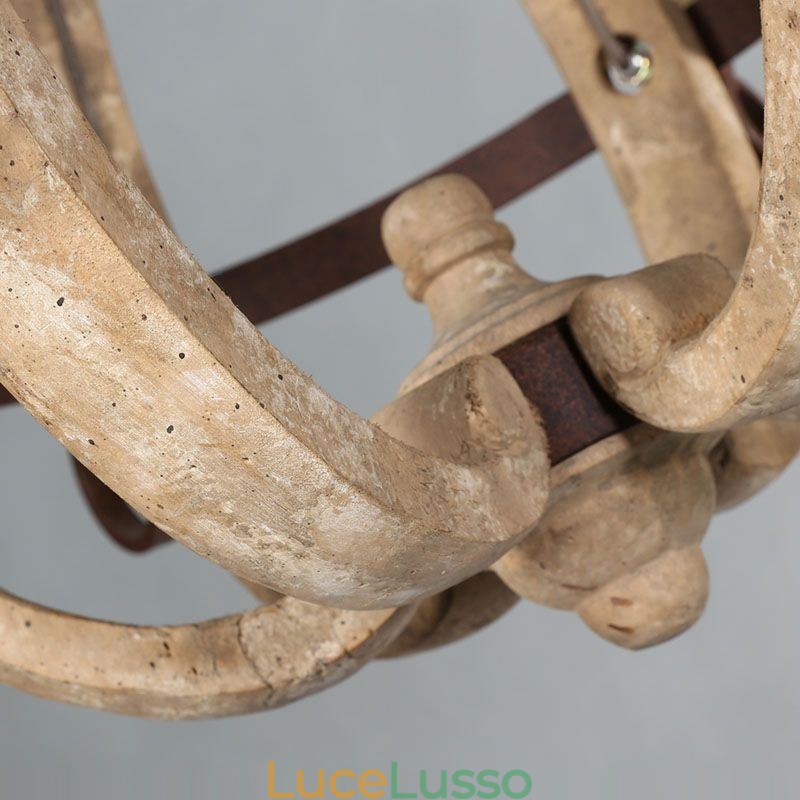 Lampada a sospensione in legno Lampada da soffitto retrò nordica