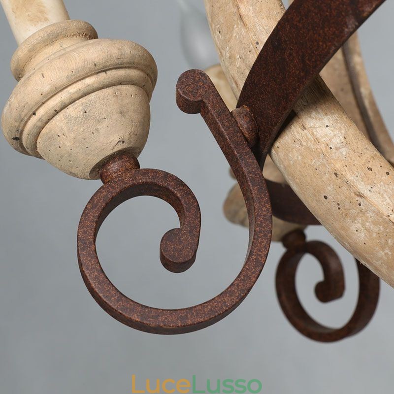 Lampada a sospensione in legno Lampada da soffitto retrò nordica