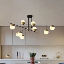 Lampadario a sfera in vetro