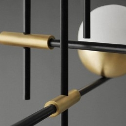 Lampadario a sfera in vetro