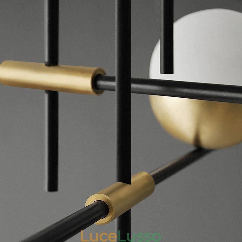 Lampadario a sfera in vetro