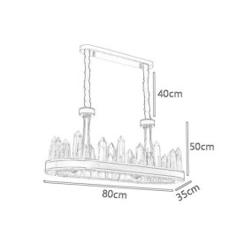 Lampada a sospensione in cristallo contemporaneo Lampada da soffitto in cristallo