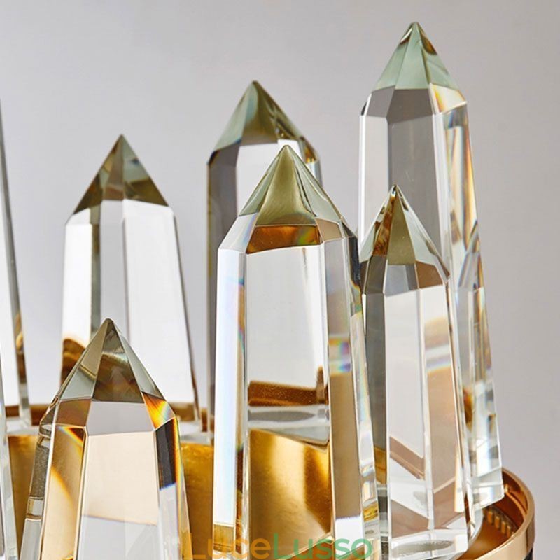 Lampada a sospensione in cristallo contemporaneo Lampada da soffitto in cristallo