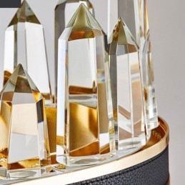 Lampada a sospensione in cristallo contemporaneo Lampada da soffitto in cristallo