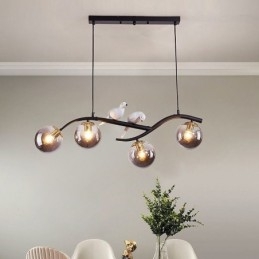 Moderna lampada a sospensione minimalista a forma di ramo, 4 lampade, luce decorativa