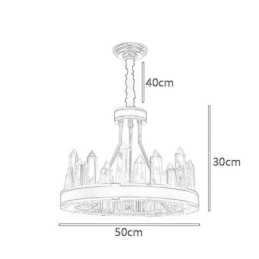 Lampada a sospensione moderna in cristallo, luce da soffitto in cristallo circolare