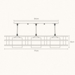 Lampada a sospensione creativa in rovere a 3 luci, lampada da soffitto decorativa in legno, stile caffetteria