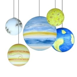 Lampada a sospensione Nordic Planet Design Lampadario unico con pianeti del sistema solare