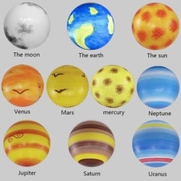 Lampada a sospensione Nordic Planet Design Lampadario unico con pianeti del sistema solare
